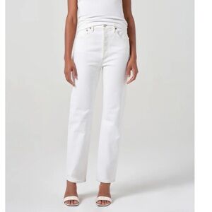 AGOLDE White Straight Leg Jeans Size 30 – 100% Cotton Premium Denim